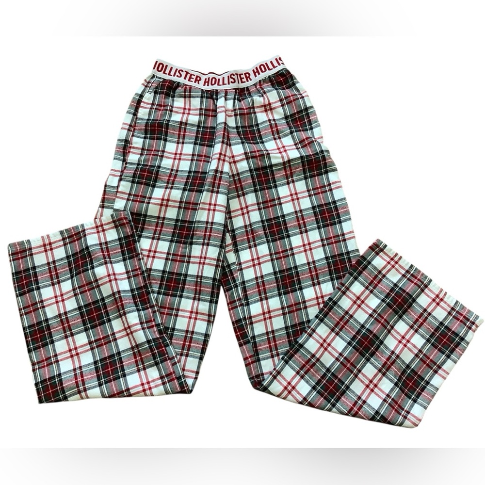 Hollister Red & Black Plaid Lounge Pants Women Size XXS Preppy Comfy Sleepwear